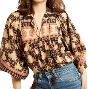 Mille Charlie Top in Nouveau Trellis, Size S but runs very large, EUC